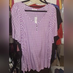 Gingham flutter top
